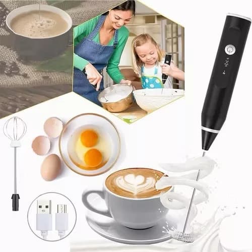 Batedor Misturador Mixer Elétrico para Bebidas Leite Café Clara de Ovo 2 em 1 Ranabi