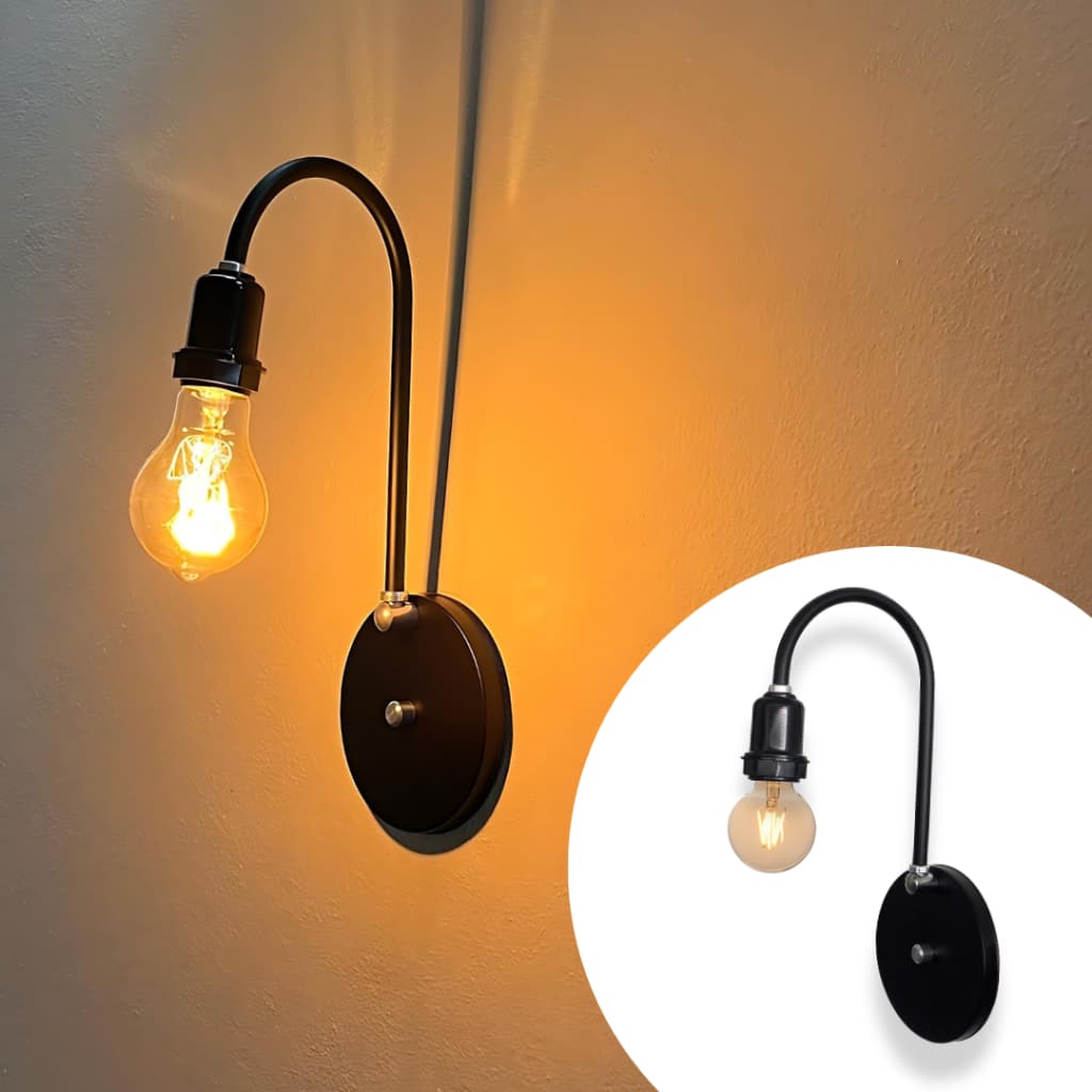 Arandela Retrô Industrial para Sala Bivolt 110/220 Alumínio Bocal Simples - ABF Luminárias