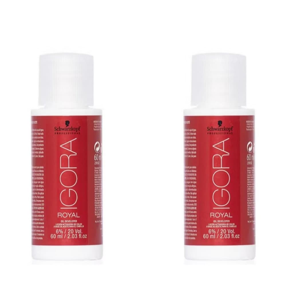 KIT COM 2 (DUAS) unidades de Ox Água Oxigenada IGORA  (20, 30 ou 40vl) 60ml