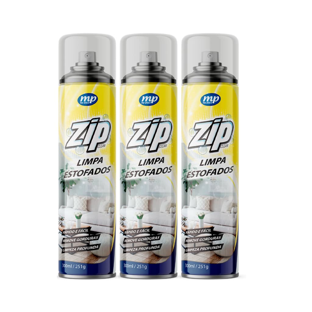 Limpa Estofados Spray Zip Clean 300ml/251g C/3 Unid