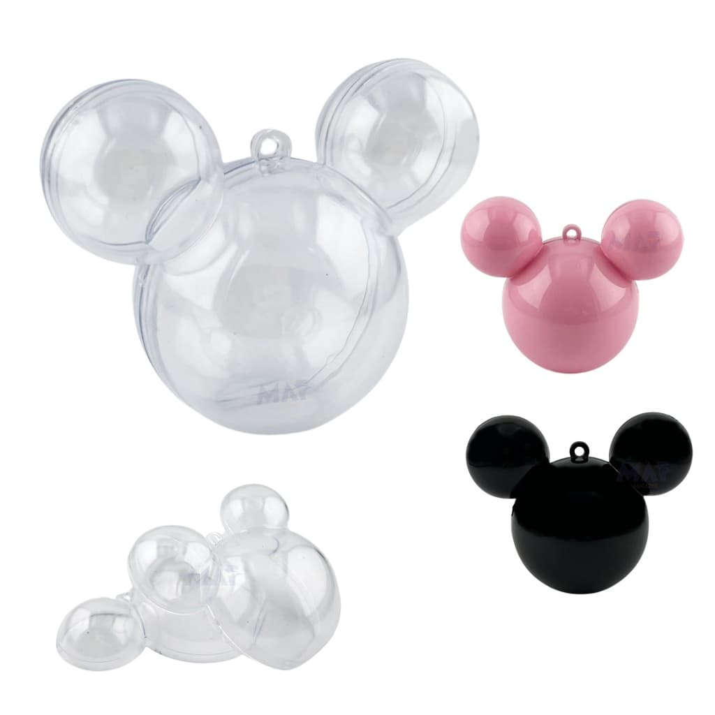 Kit - 20 Enfeites P/ Árvore de Natal Mickey Minnie Decoração Natalina Lembrancinha Festa