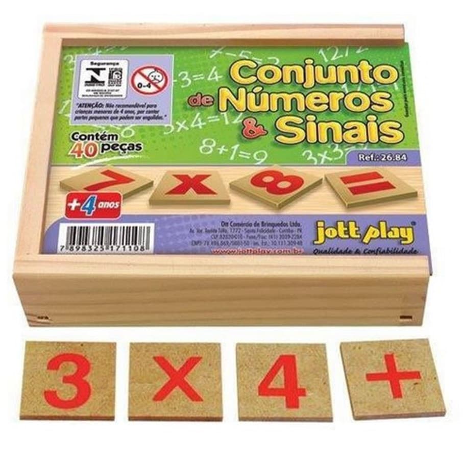 Conjuntos De Números e Sinas 40 Peças Educativo Pedagógico  Matematica