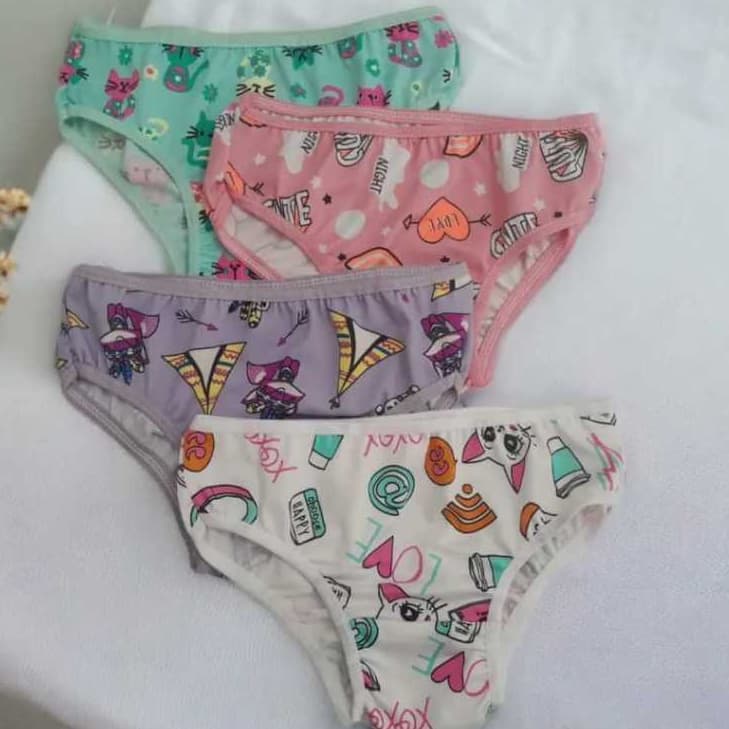 KIT CALCINHA INFANTIL MICROFIBRA, CALCINHA MENINA, BEBÊ E JUVENIL