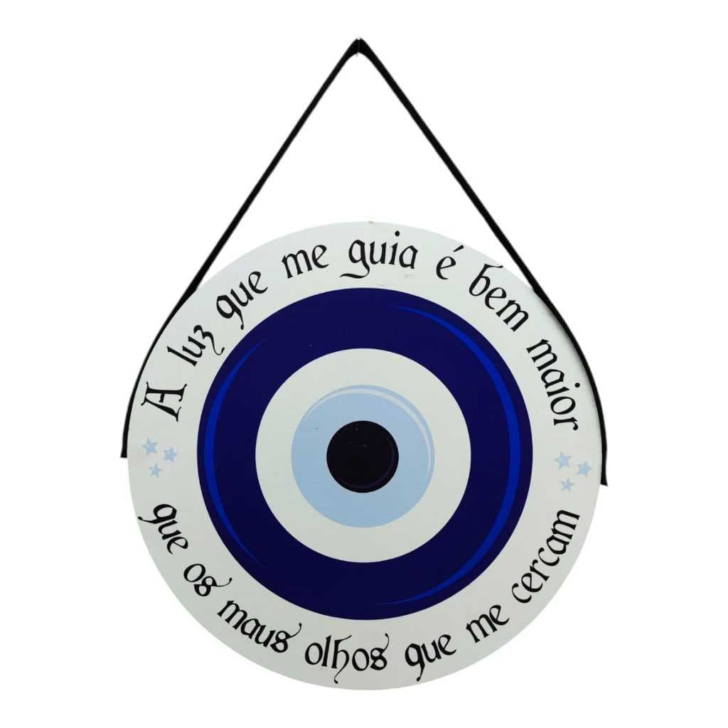 Decoracao Quadro Olho Grego Azul  Esoterico Protecao Com Alca