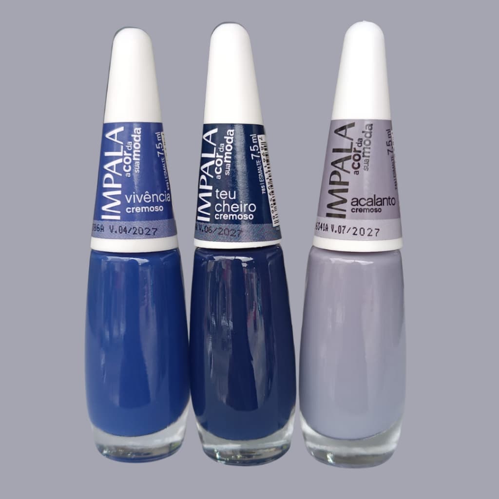 Impala Kit de Esmaltes Acalanto Teu Cheiro Vivencia Tons Azul