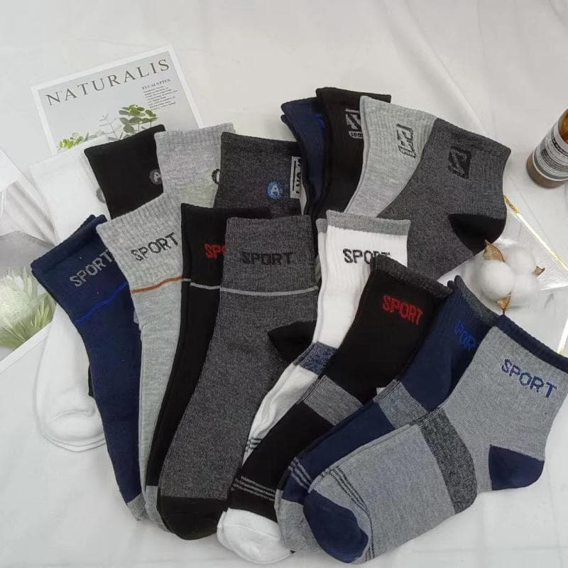 PACOTE COM 12 PARES DE MEIAS MASCULINA CORES VARIADAS DO 40-46