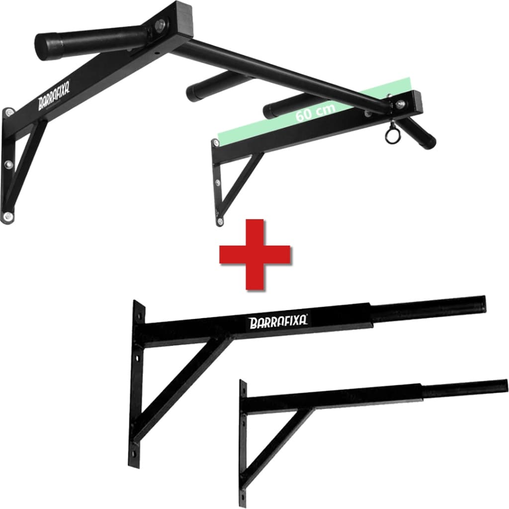 Barra Fixa Peg. Neutra Aberta 60 Cm + Paralela Dip De Parede