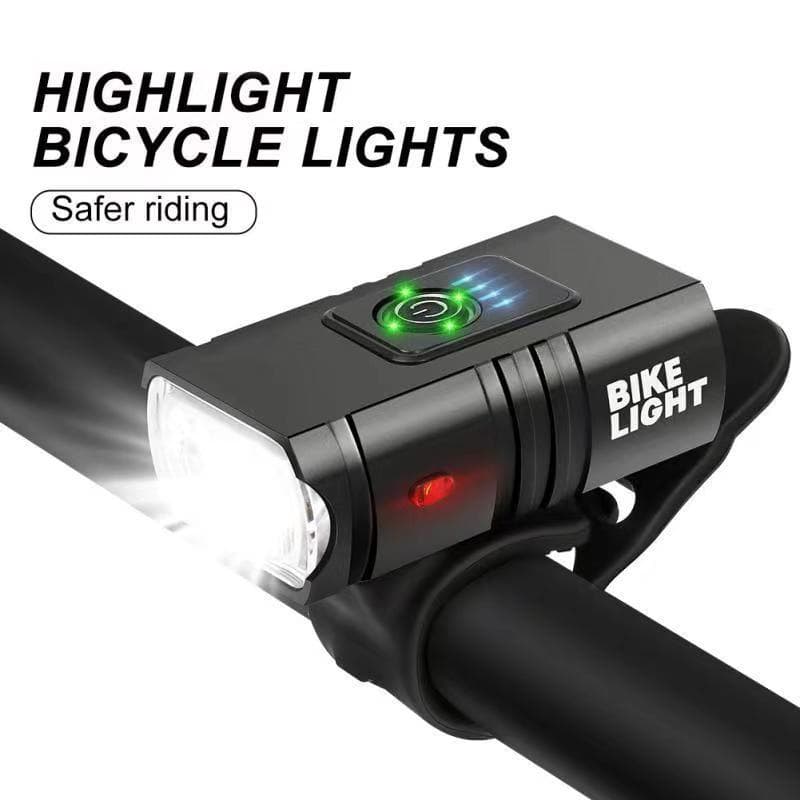 Farol Lanterna Para Bicicleta T6 2 LED Potente Lumens MTB À Prova D'água Bateria Recarregável 250mah