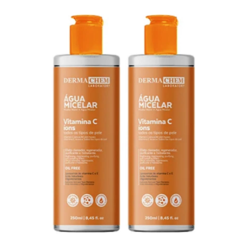 Kit Com 2 Dermachem Água Micelar Vitamina C 250ml