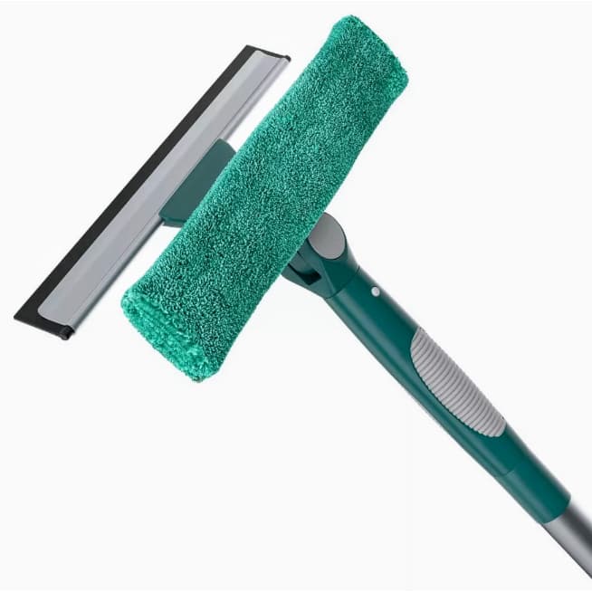 Limpa Vidros Microfibra Com Cabo Extensível 180º Com Rodinho Emborrachado Flash Limp Original