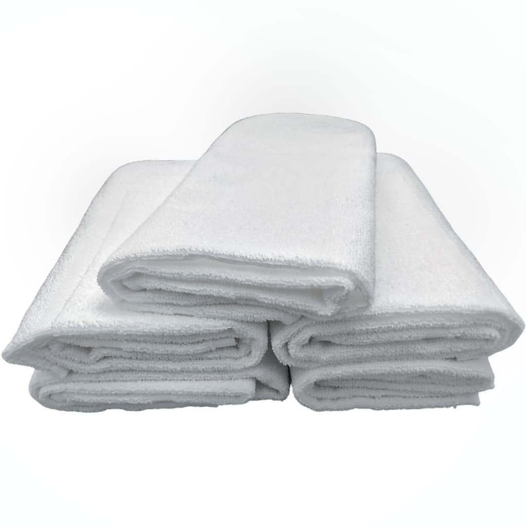 Kit 5 Toalhas de Piso 48x70 Branca Teka Roma Profiline Tapete Banheiro Algodão Macio Hotel Pousada