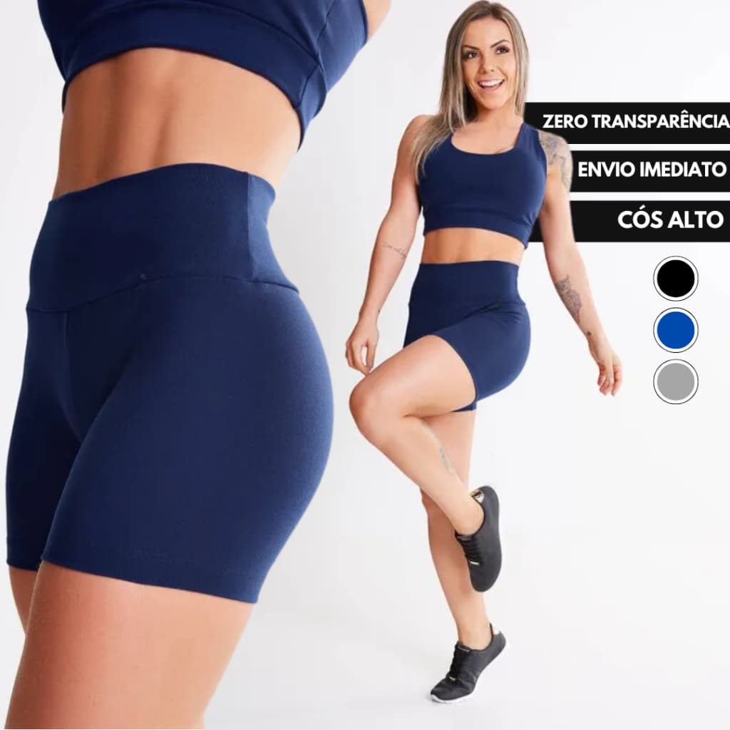 Short Fitness Academia ZERO TRANSPARÊNCIA Treino Crossfit Musculação