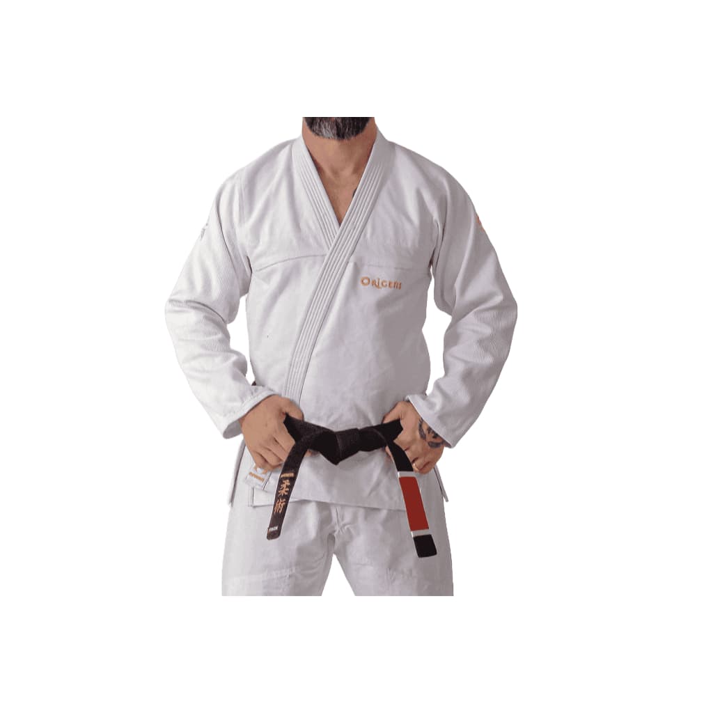 Kimono Jiu Jitsu Trançado Adulto Marra Origens - Branco