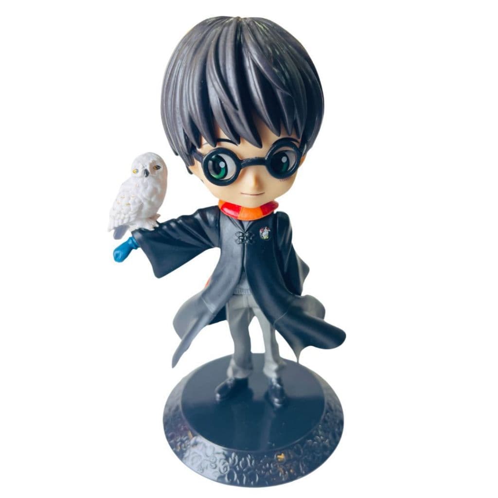 Boneco Harry Potter Coruja PVC com Base Action Figure Filme Colecionável 15cm
