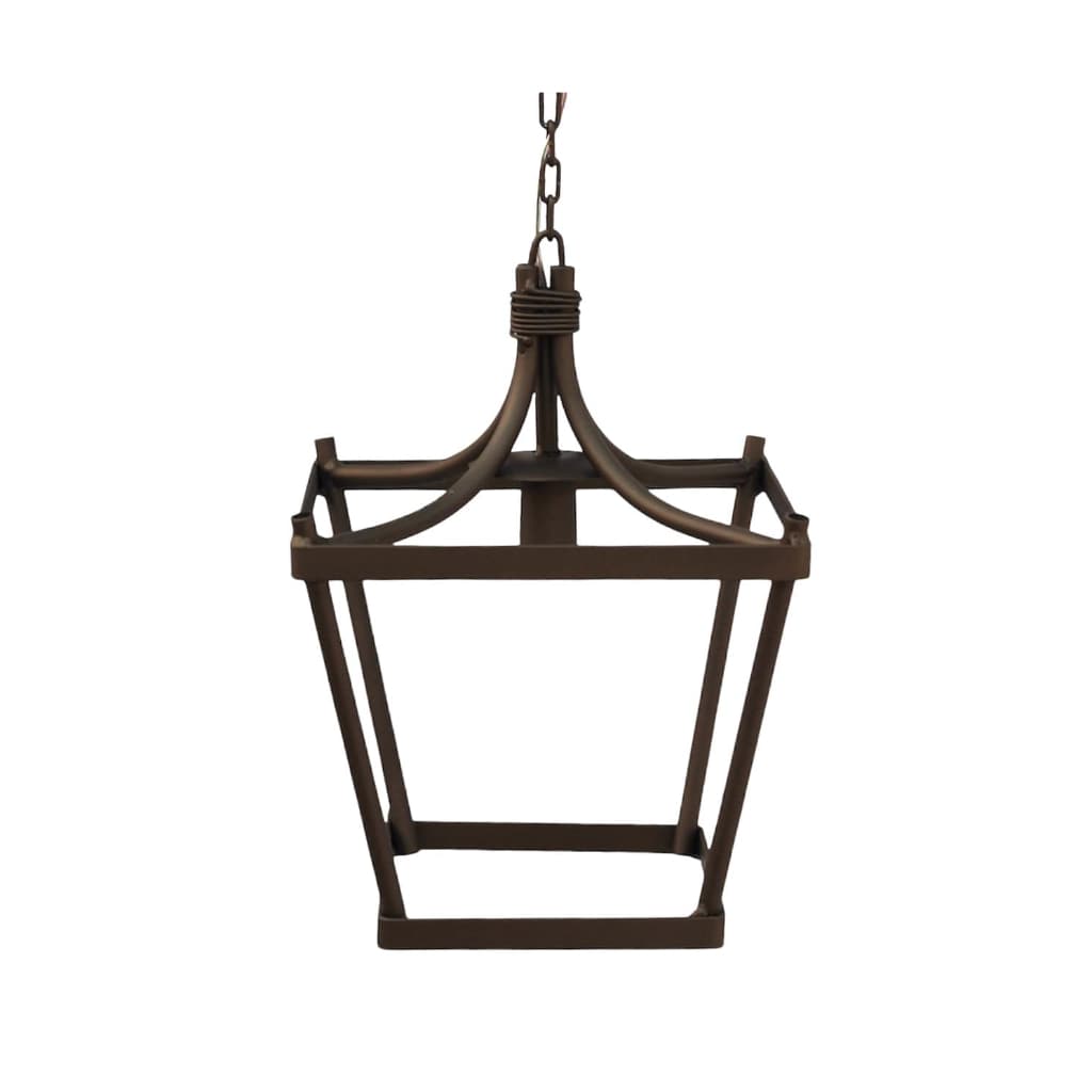 lustre Luminária de teto pendente 1 lâmpada Em Ferro medieval Rústica ouro velho