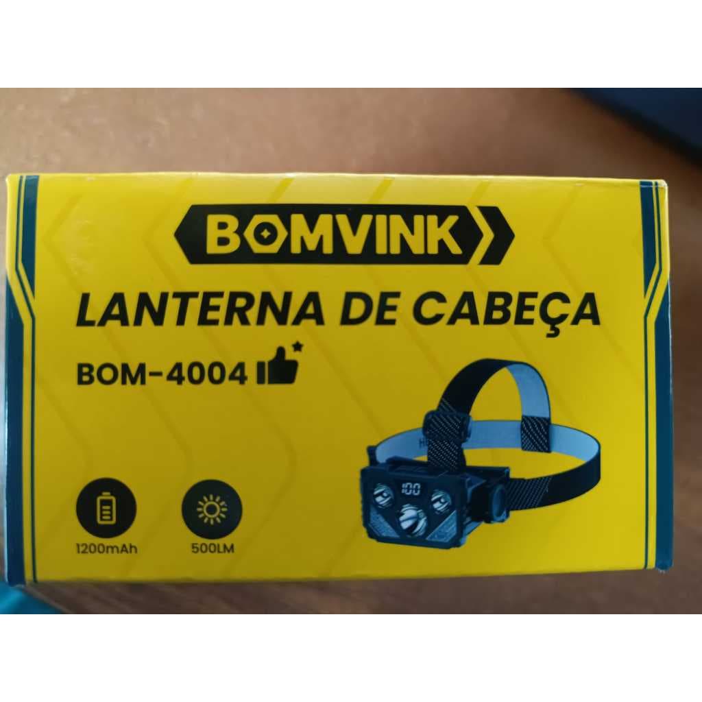 Lanterna de Cabeça com 3 Leds e Luzes de Aviso