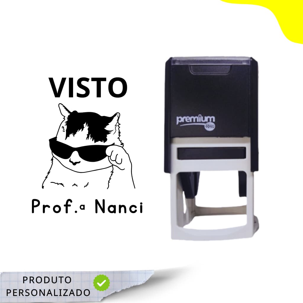 Carimbo Professora com nome - Carimbo Escolar da moda - Carimbo Automático Personalizado