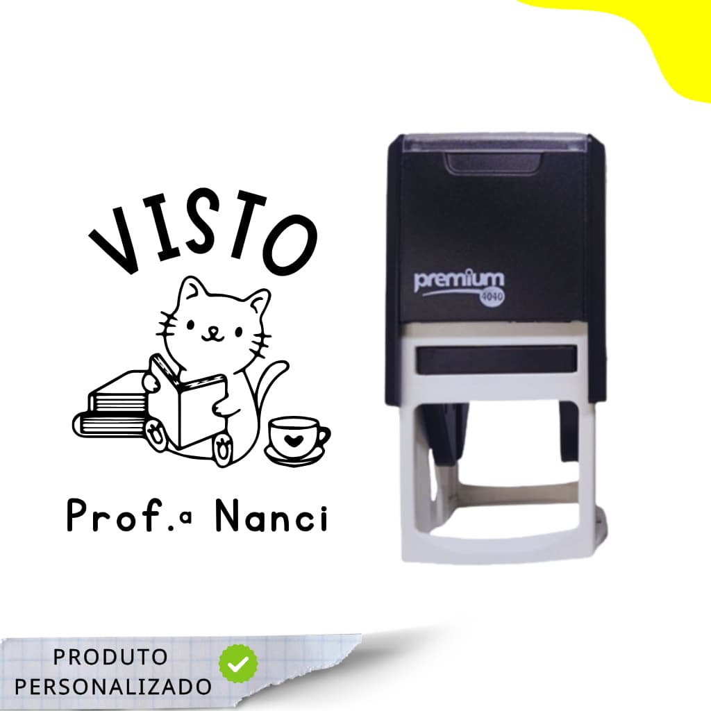 Carimbo Professora com nome - Carimbo Escolar - Carimbo Automático Personalizado