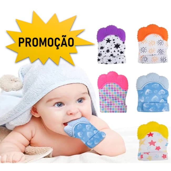 Luva Mordedor Silicone Massageador Antistress Bebe Ajustavel