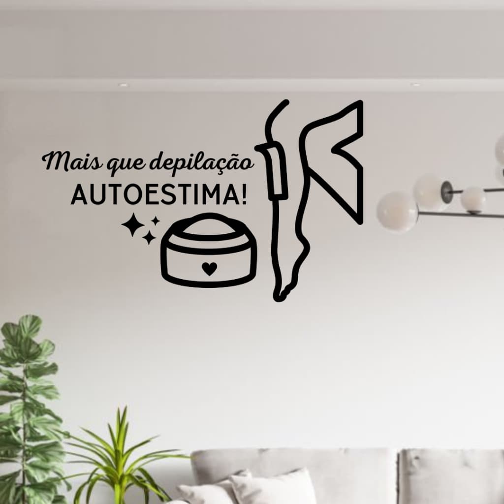 Adesivo De Parede Epilação Studio De Depilação Decoração Em Vinil