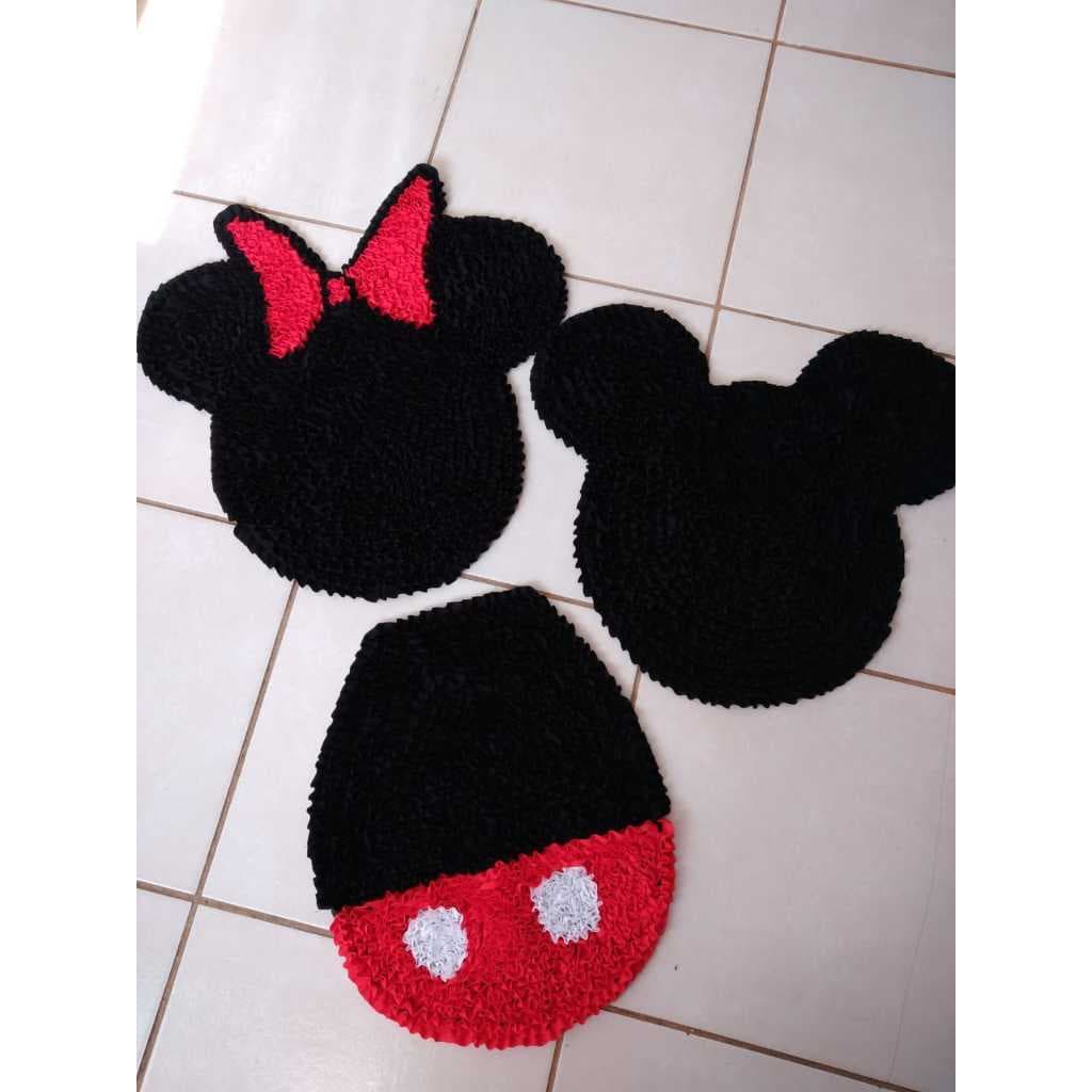Conjunto de Banheiro Frufru Mickey Minnie