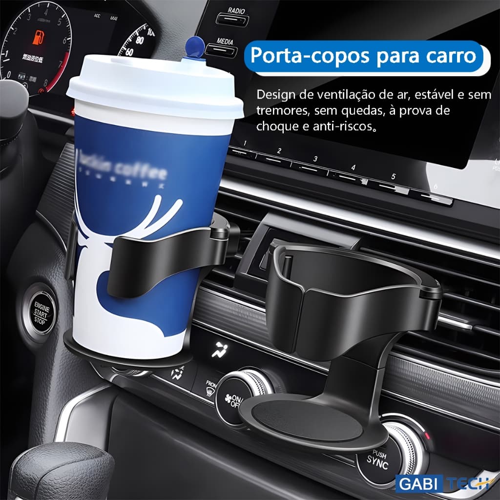 Porta Copos Carro Ajustável Universal À Prova De Respingos E De Inclinação Para Copos Garrafas