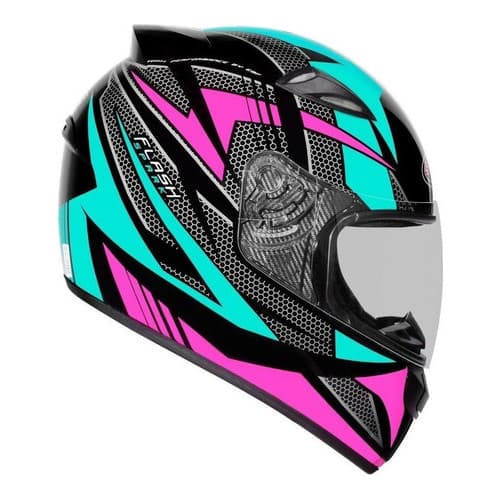 Capacete Moto Feminino Ebf New Spark Fechado Esportivo Com Narigueira Viseira 2mm Motociclista