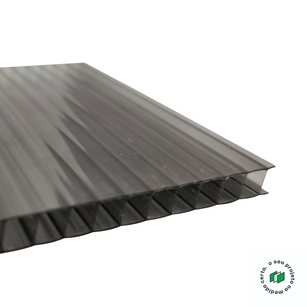 Placa Chapa de Policarbonato Alveolar 1,05 x 6,00 4mm Pergolado Toldo Telhado