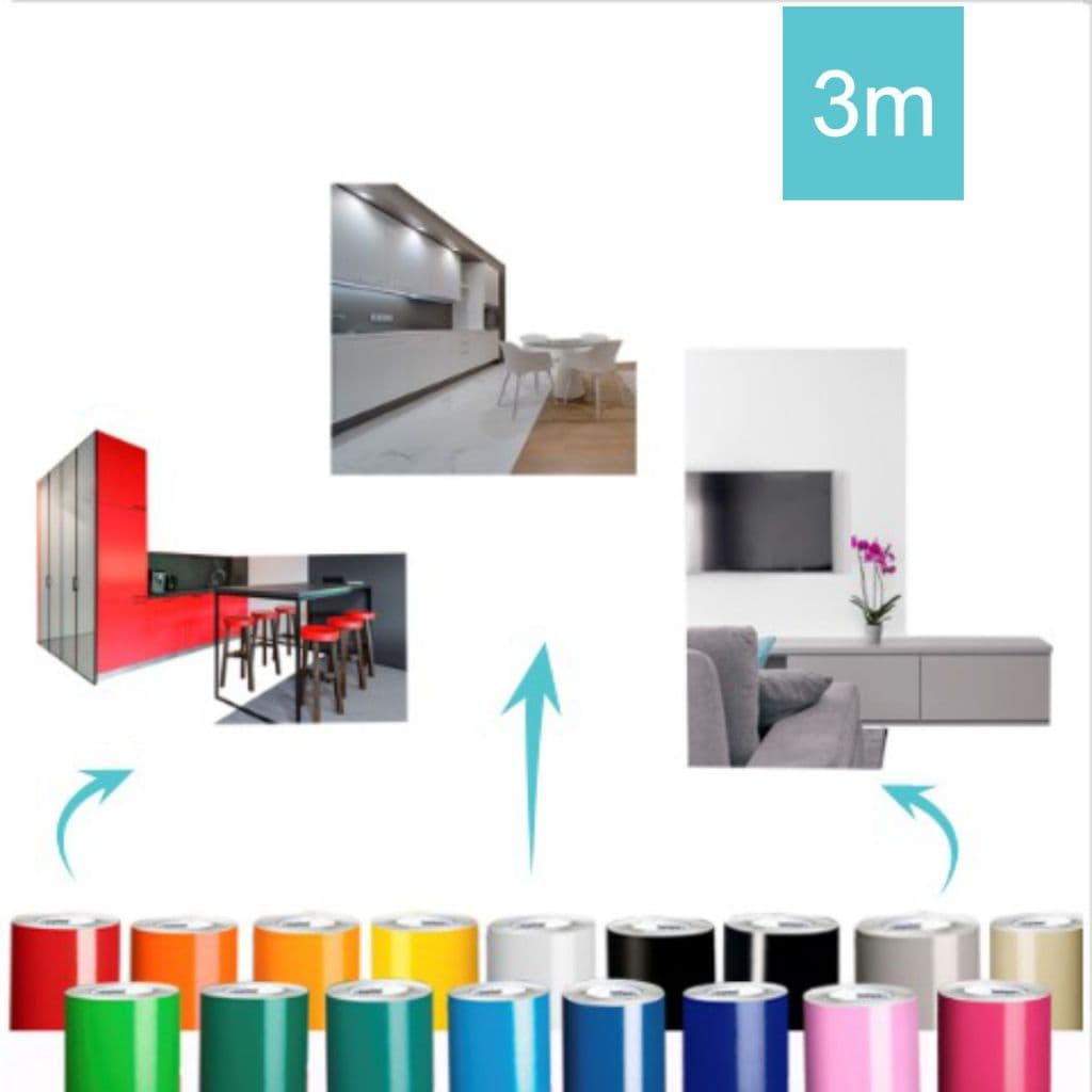 Adesivo Envelopamento Geral a Prova D'água Móveis  3M X 50CM