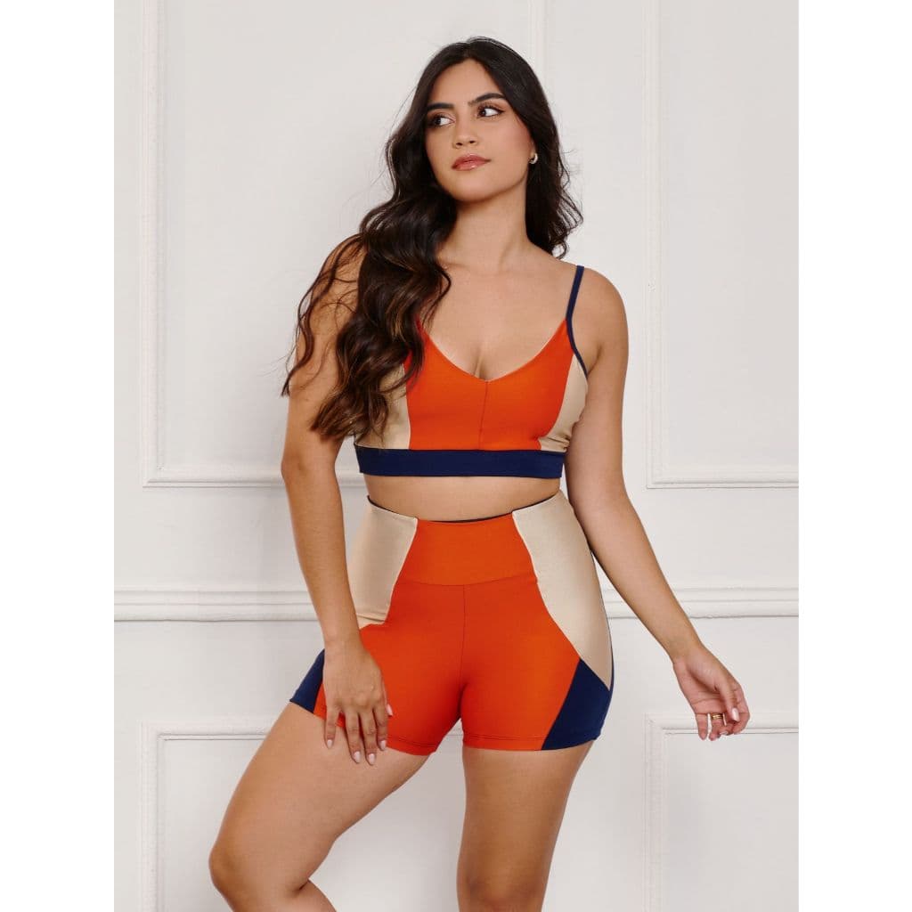 Conjunto fitness Academia Color (bermuda+top) 11122/11124