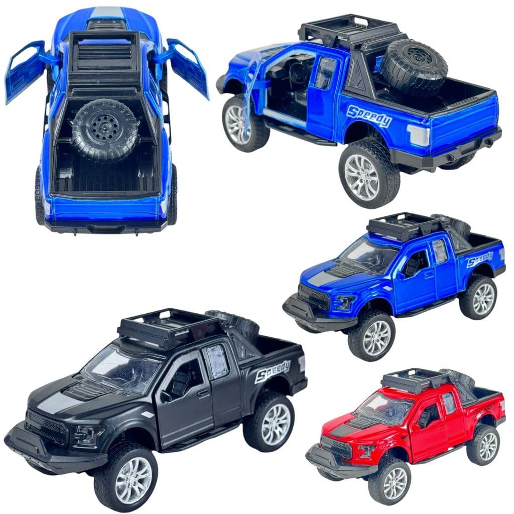 Carrinho Em Miniatura De Ferro De Fricção Off Road Cars Collections Pickup 4x4 Raptor