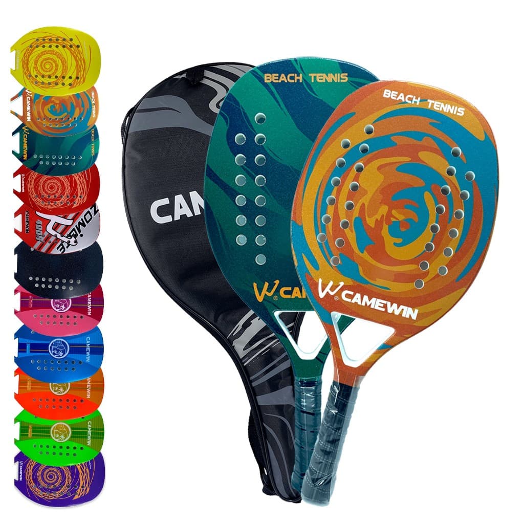 Kit 02 Unidades Raquete Beach Tennis Camewin Ultra Leve Nova