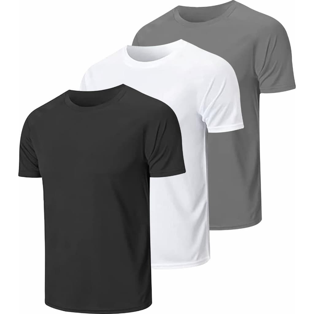 Kit 3 Camisetas Masculinas Básicas Lisas Esportivas Treino Academia 100% Poliéster