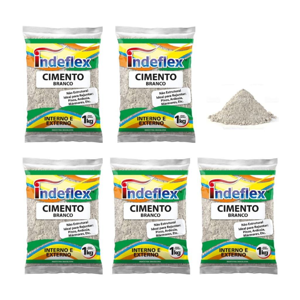 Cimento Branco Cimentinho 5kg - Indeflex