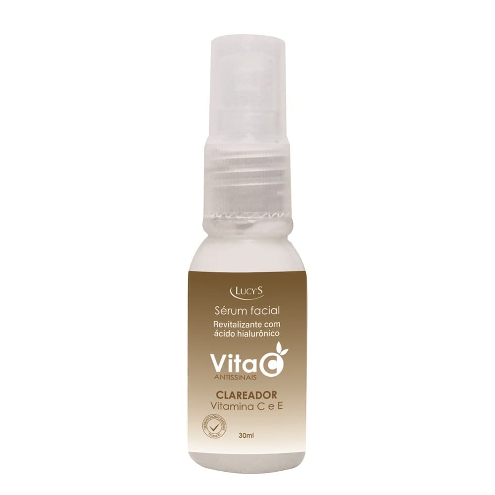 Sérum Clareador Olheiras Facial Vitamina C e E com ACIDO HIALURONICO   Antissinais Rejuvenescimento da Pele com Vitamina