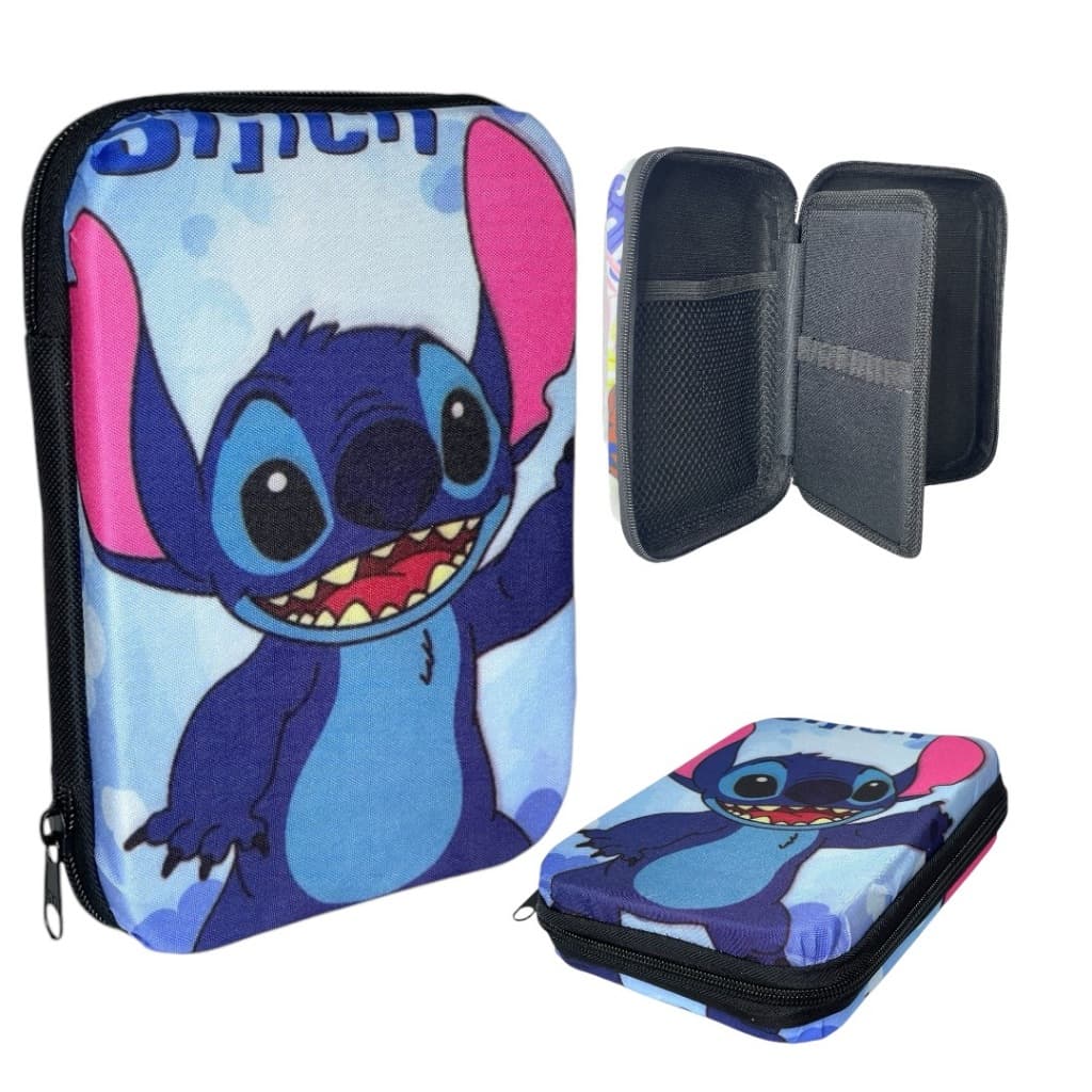 ESTOJO BOX 100 PENS MENINA MENINO STITCH LILLO STITCH ORGANIZADOR INFANTIL