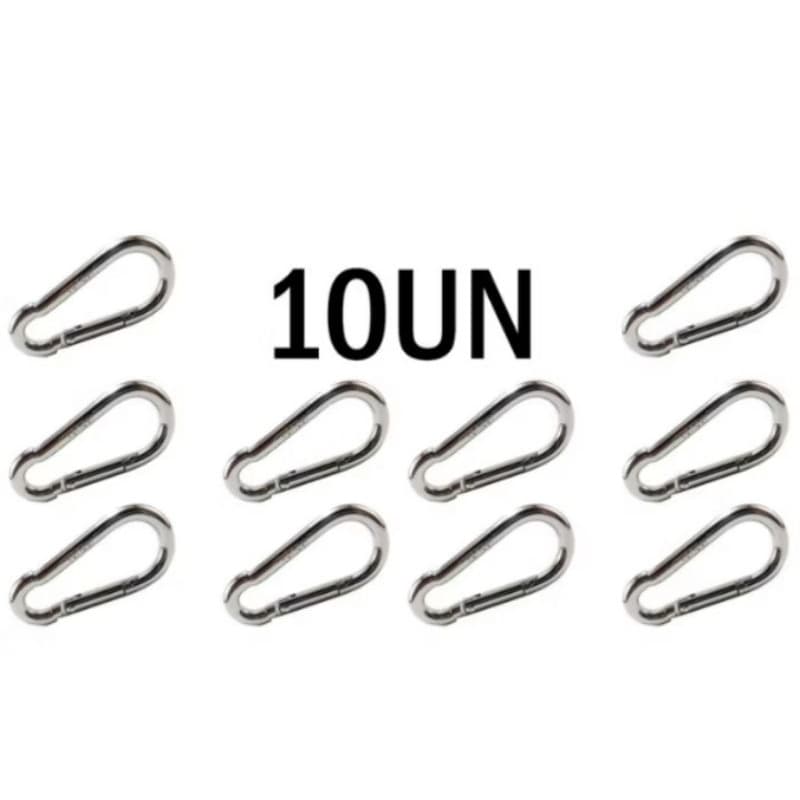 Mosquetão 6cm kit 10 unidades Academia Profissional Suporta 120kg