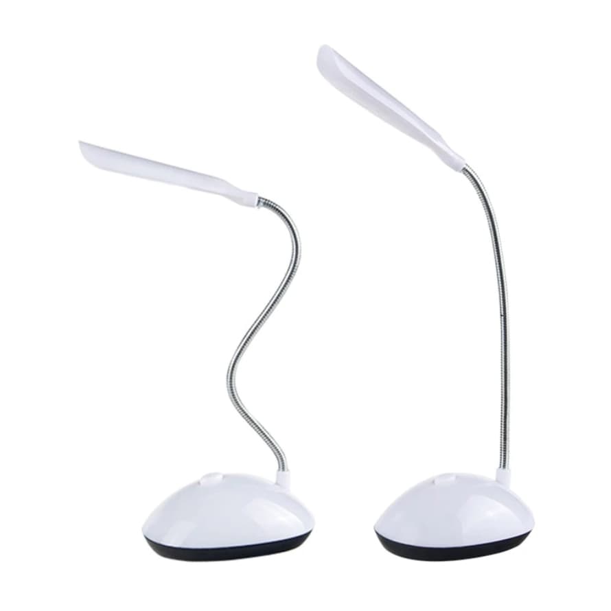 Kit 2 Luminária Abajur Mini de Mesa Flexível Sem Fio Led Leve Dobrável Portátil Leitura