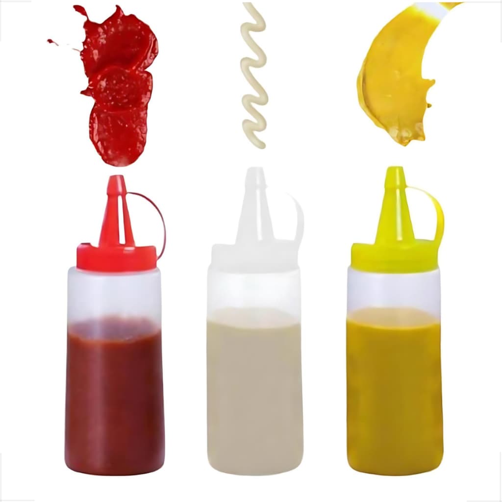 Bisnaga Para Molho 200Ml Nova Era 12 Unidades Embalagem Reutilizável 250ml