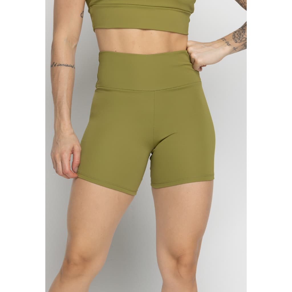 Shorts Para Corrida e Academia Zero Transparência Cós Alto