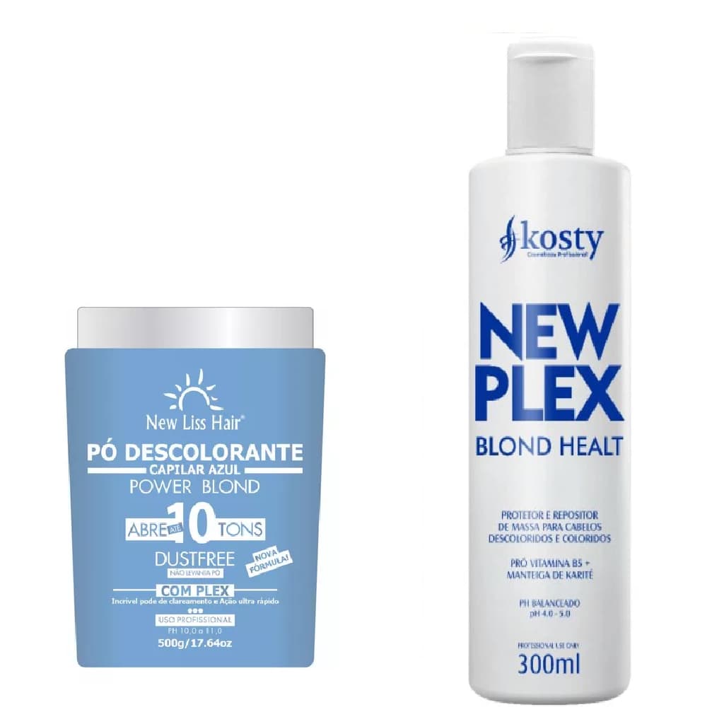 Pó Descolorante New Liss Hair 500g + plex