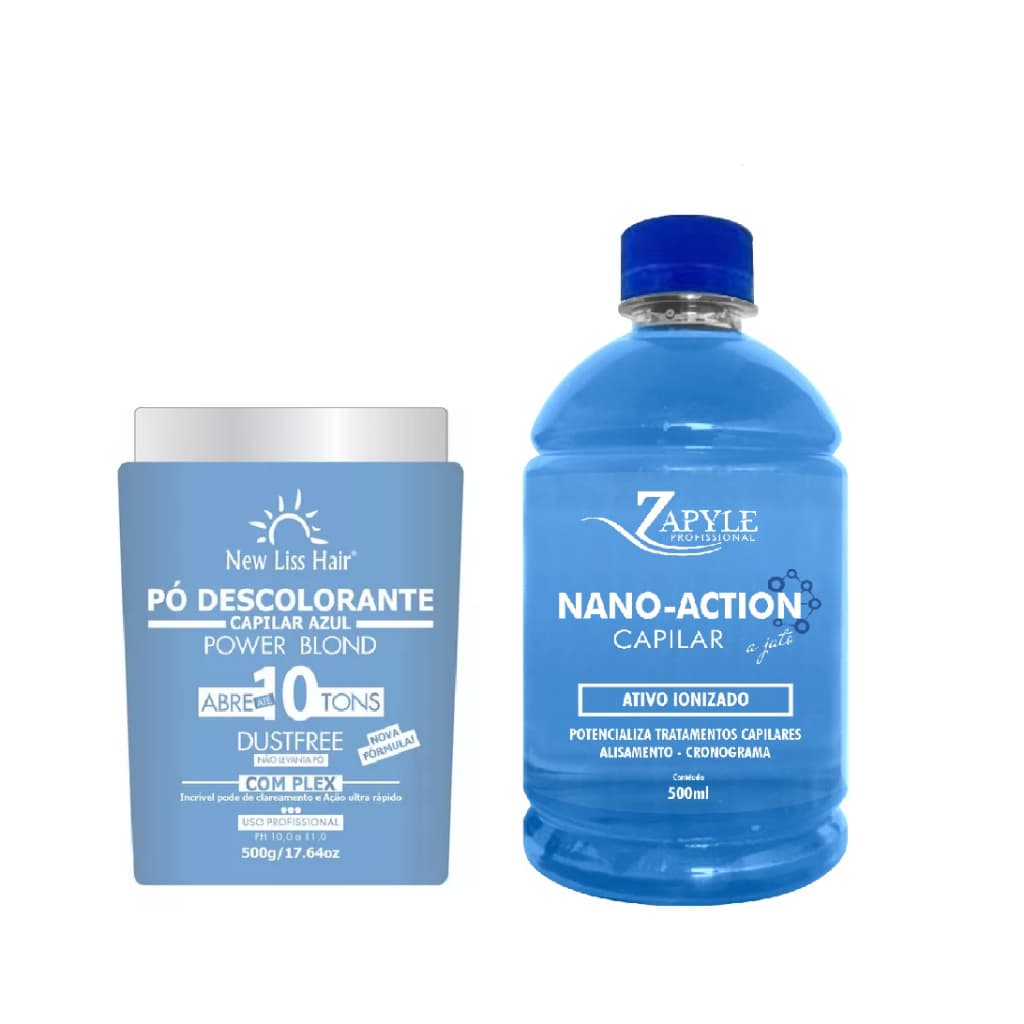 Pó Descolorante New Liss Hair 500g + nano tec
