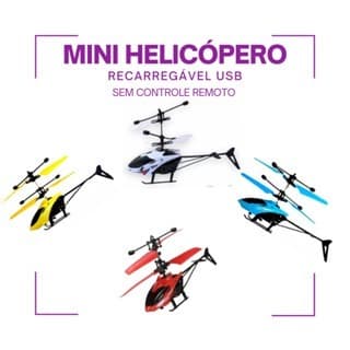 Mini Helicóptero De Brinquedo Para Crianças Com Indução