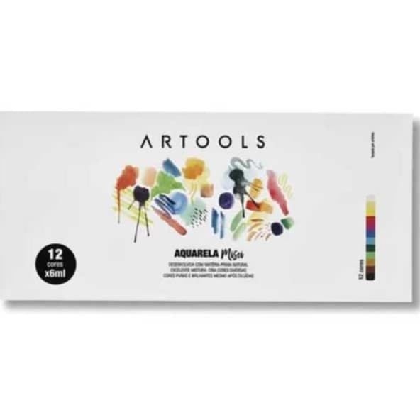 Aquarela Bisnaga Misci 6ML – 12 cores – Artools