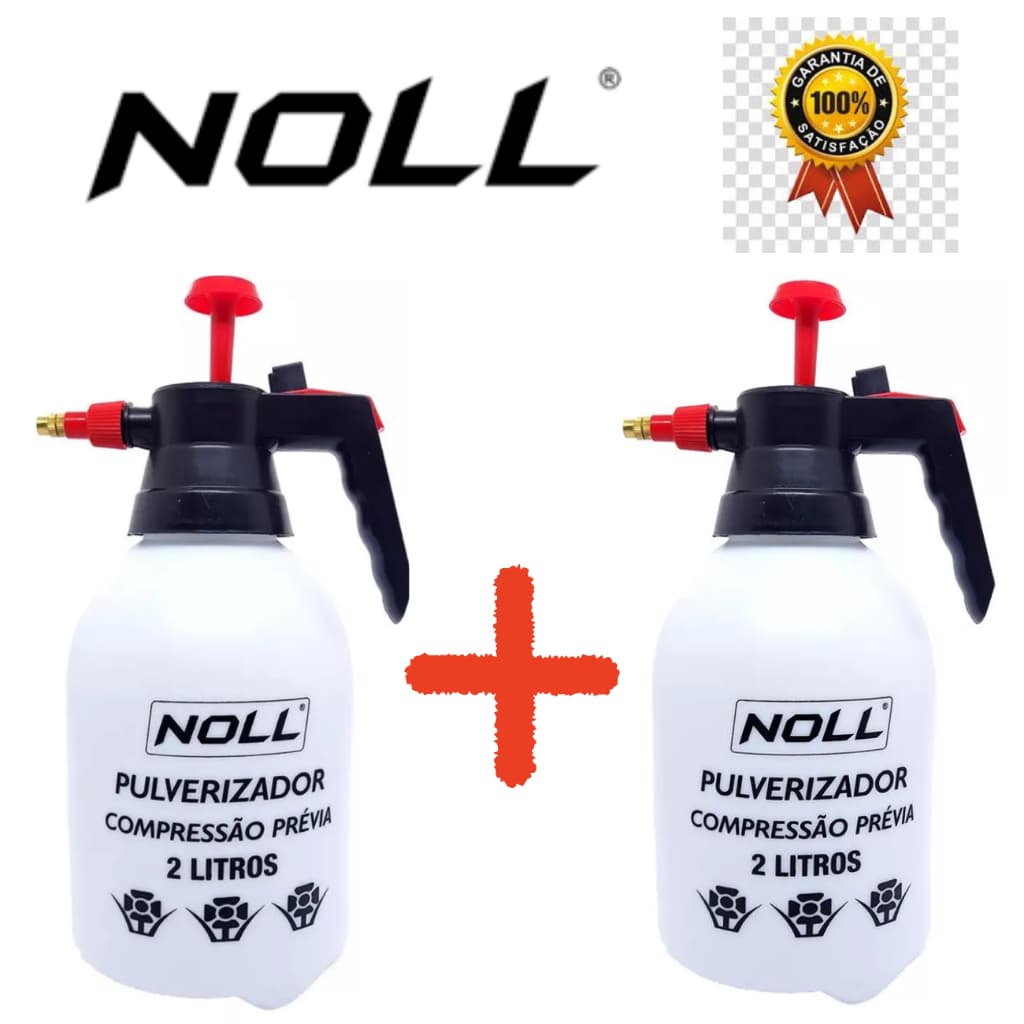 Kit C/ 2  Pulverizadores  2 Litros Borrifador Manual Noll Alta Pressão