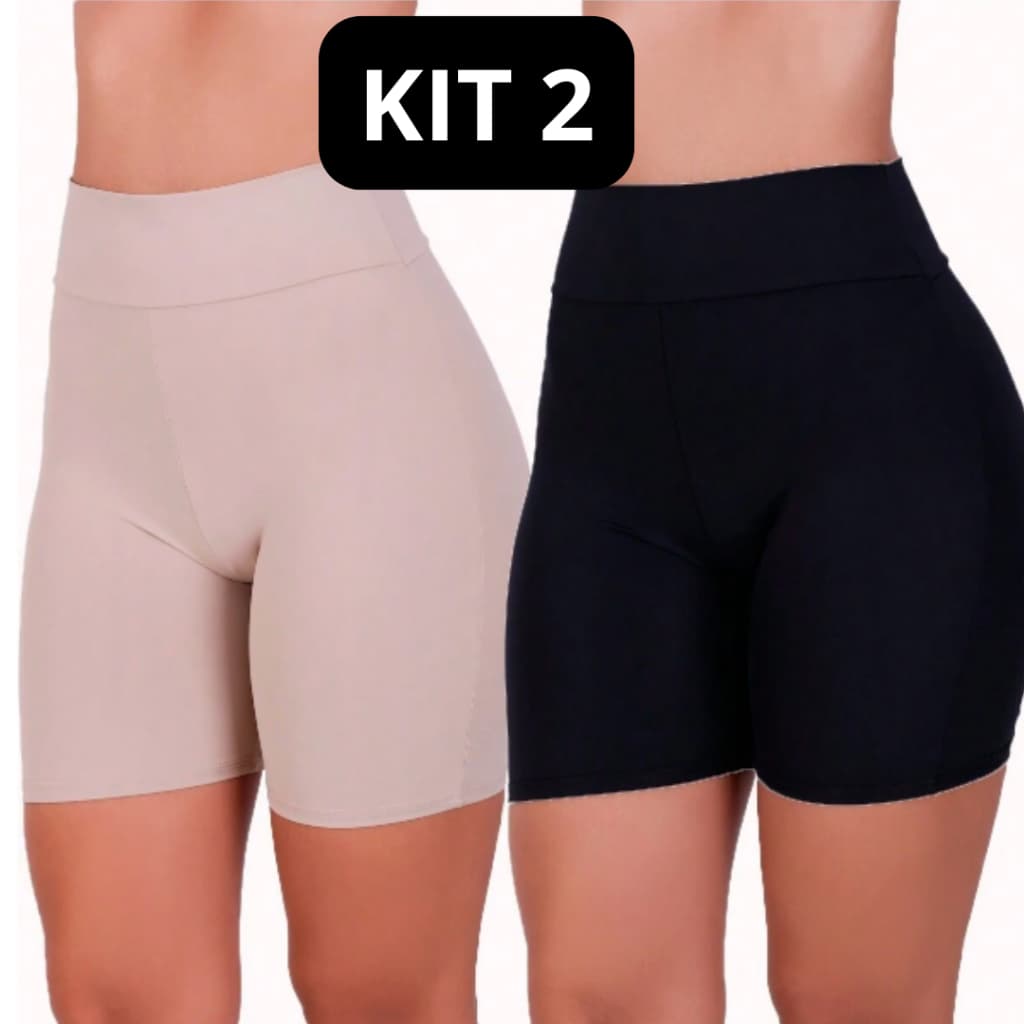 KIT 2 Short Segunda Pele Anagua Feminino Anágua Calção Feminino