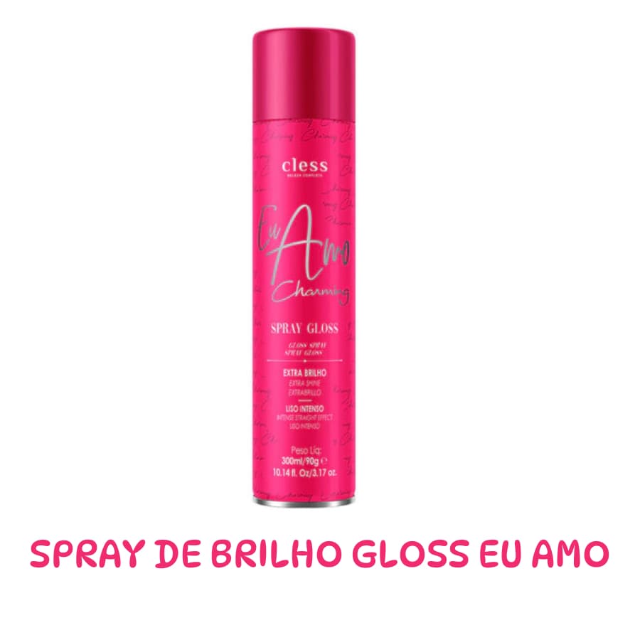 SPRAY DE BRILHO GLOSS EU AMO CHARMING CLESS 150ML