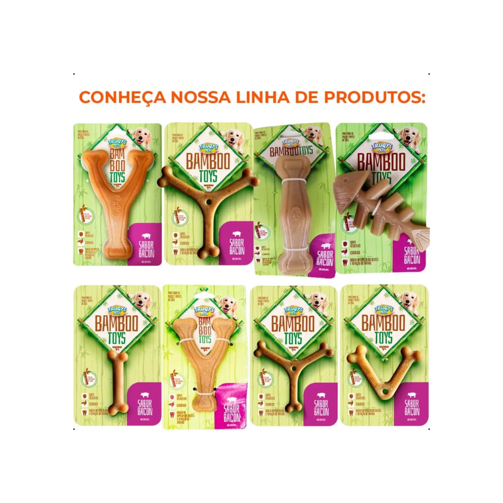 Mordedor Pet sabor bacon Truqys Bamboo toys