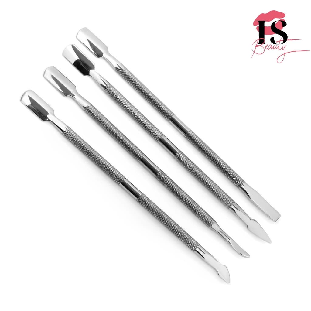 Kit 4 Espatula Para Unhas Inox Manicure Profissional Cutícula Pé Mão Podologia Pedicure