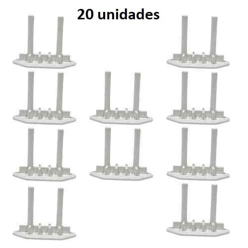 Kit 20 Protetor Tomada Bebê Segurança Contra Choque Elétrico